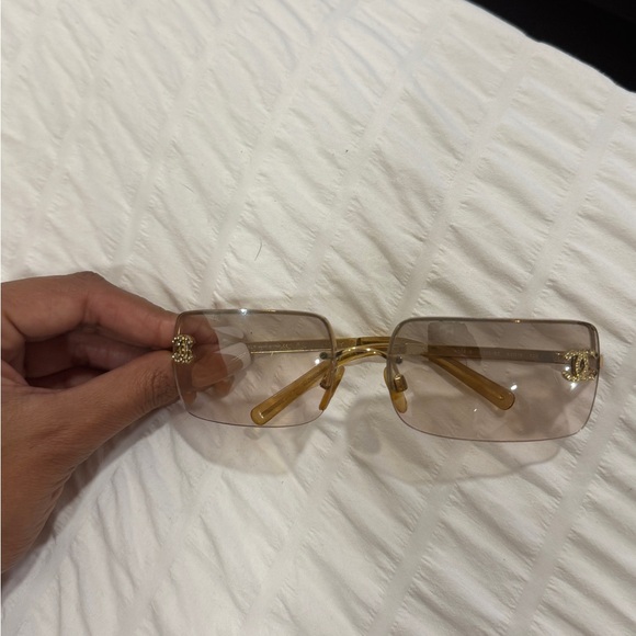 CHANEL 4104-B Gold Sunglasses - Picture 11 of 12